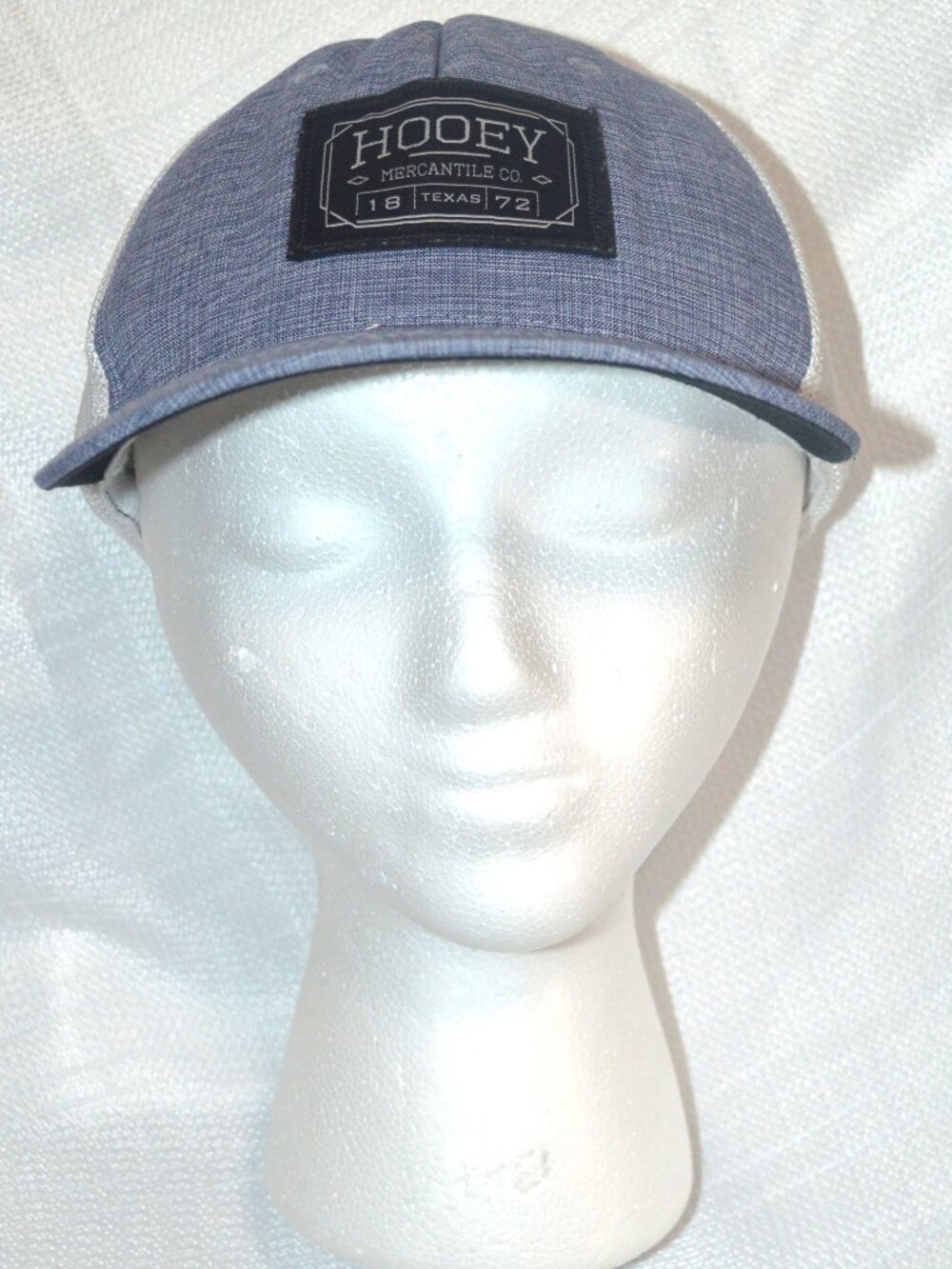 HOOEY Mercantile Co. Texas Cap – Blue & White Mesh